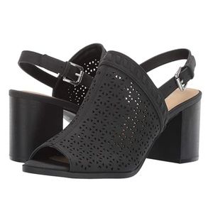 CL By Laundry open toe booties heels